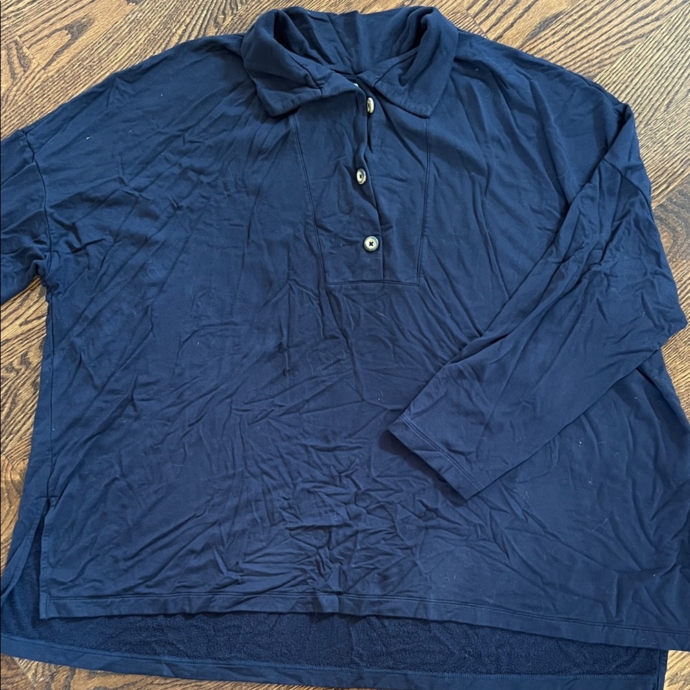 J. Jill Women's Deep Blue Polo Top